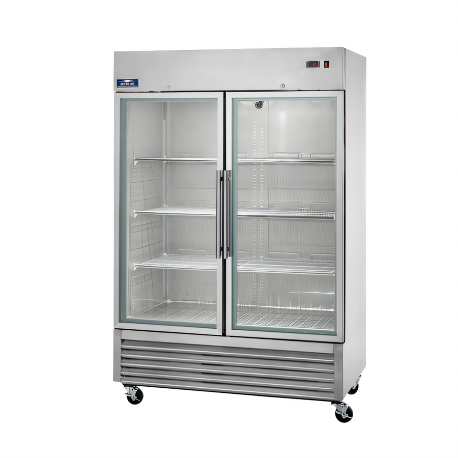 Product image #1 for Arctic Air AGR49 Two-Section Glass Door Reach-In Refrigerator, 49 Cu. Ft., Stainless Steel