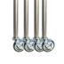 Thumbnail image #1 for BK Resources T-304 Stainless Steel Braising Pan & Tilt Skillet Legs with Casters, 33-1/4 Inch, Kit of 4