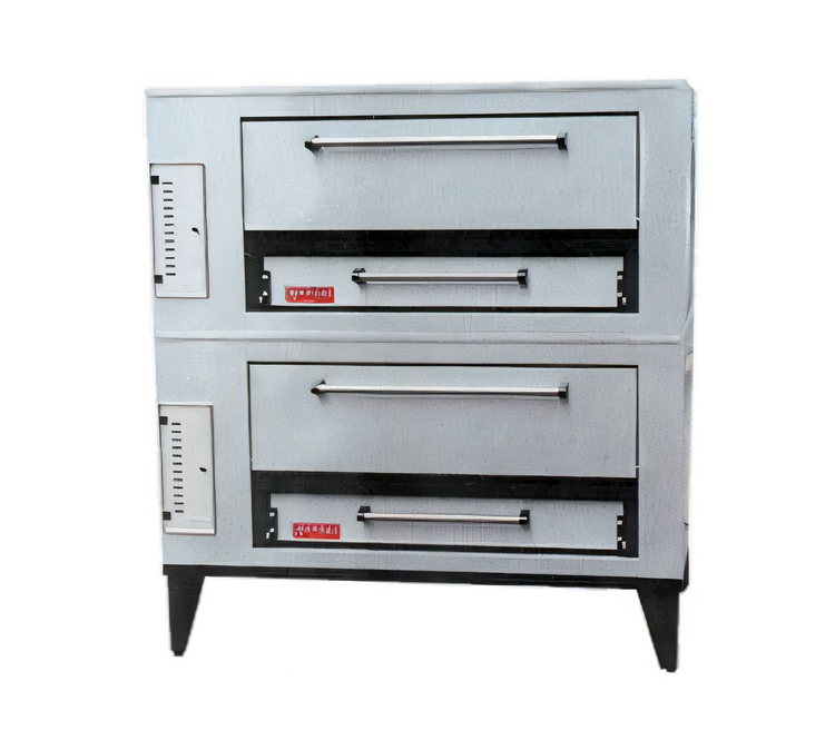 Product image #1 for Marsal SD-1048 Stacked Double Deck Gas Pizza Oven with Brick Decks