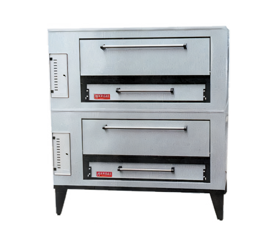 Product image #1 for Marsal SD-1048 Stacked Double Deck Gas Pizza Oven with Brick Decks