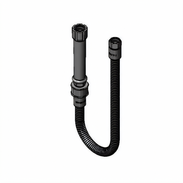 Product image #1 for 24-Inch Flexible Stainless Steel Pre-Rinse Replacement Hose with Gray Handle and Swivel