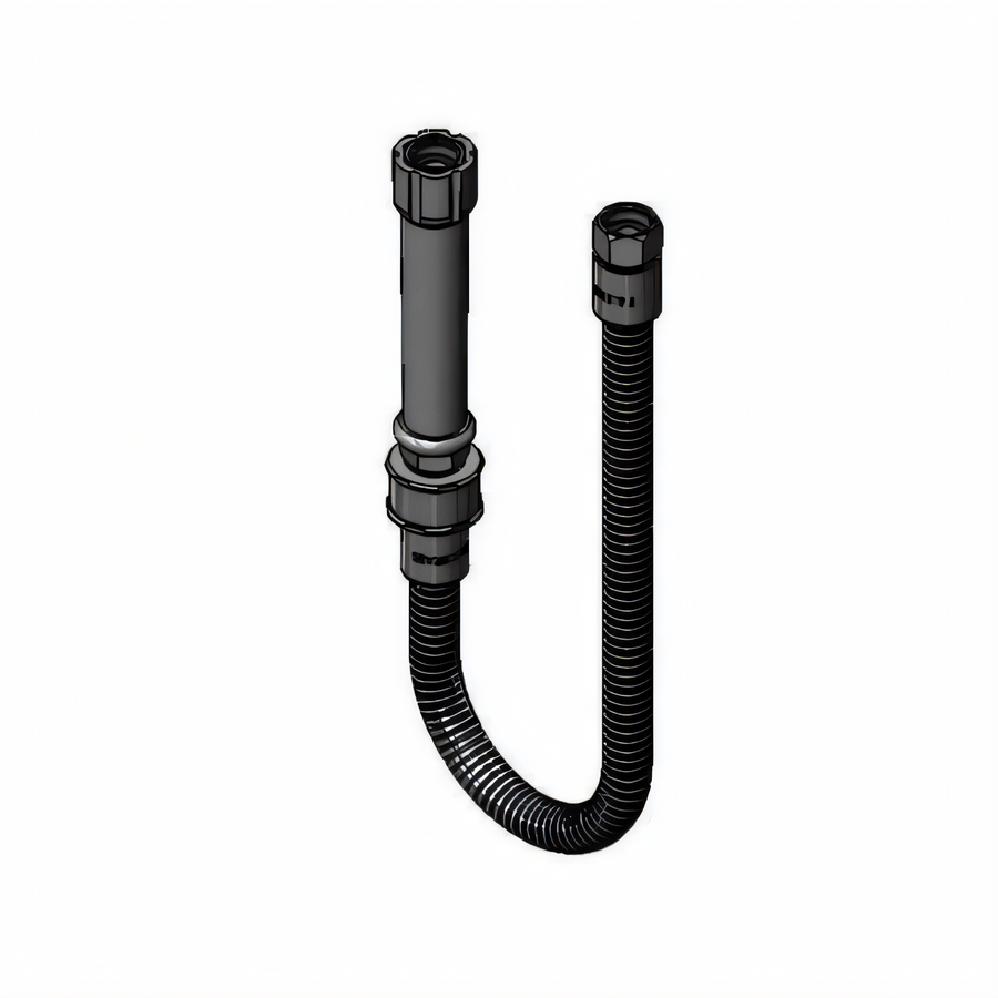 Product image #1 for 24-Inch Flexible Stainless Steel Pre-Rinse Replacement Hose with Gray Handle and Swivel
