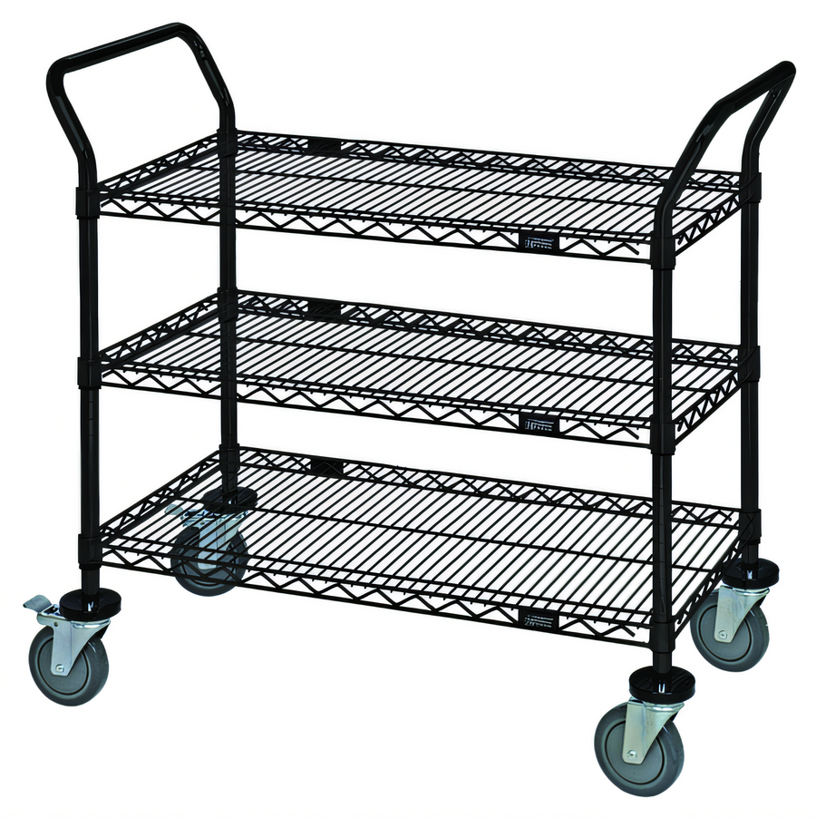 Product image #1 for Three-Shelf Wire Utility Bus Cart, 30 x 24 x 37-1/2 Inches, 1200 lb. Capacity