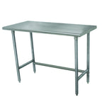 Thumbnail image #1 for Advance Tabco Special Value Series TELAG-304-X 48" x 30" Flat Top 16-Gauge 430 Stainless Steel Work Table with Galvanized Open Base