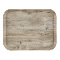 Cambro Décor Series Camtray Rectangular Fiberglass Cafeteria Tray, 16 x 12, Textured Surface, Light Olive