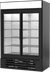 Thumbnail image #1 for Beverage-Air MarketMax Two-Section Reach-In Sliding Glass Door Merchandiser Refrigerator, 46.15 Cu. Ft., Bottom-Mount, Black