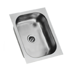 Thumbnail image #1 for Eagle Group FDI-14-16-9.5-1 Weld-In Single-Compartment 304 Stainless Steel Sink, 14" x 16" x 9-1/2" Bowl, 20 Gauge