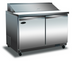 Thumbnail image #1 for Serv-Ware 48-Inch 18-Pan Mega Top 2-Door Sandwich Prep Table Refrigerator