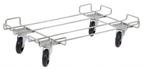 Quantum Commercial Shelving Dolly Base, 36-Inch Wide, 800 lb Capacity, Chrome Plated with 4 Swivel Casters