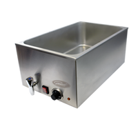 General GFW100D Countertop Wet Food Warmer with Drain, 6.3 Gallon Capacity, Stainless Steel