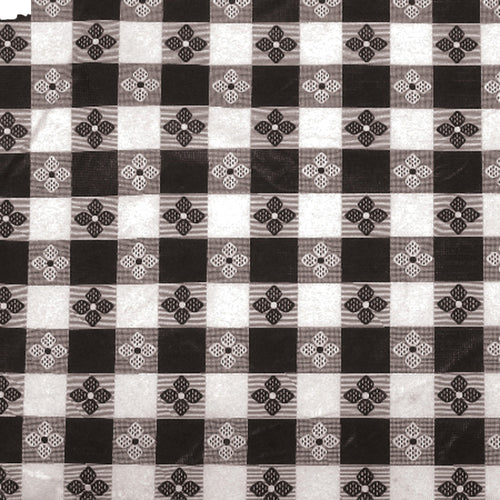 Product image #1 for Winco 52 x 90 Inch Rectangular Black Checkerboard Vinyl Tablecloth