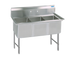 Thumbnail image #1 for BK Resources 3-Compartment Stainless Steel Sink with 10-Inch Backsplash, 53-1/8 Inch Wide