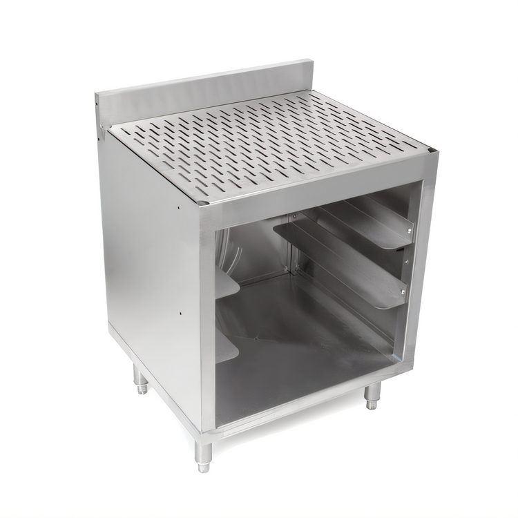 Product image #1 for John Boos Underbar Glass Rack Storage Unit with Drainboard and 3" Backsplash, 24"W x 21"D x 32-1/2"H