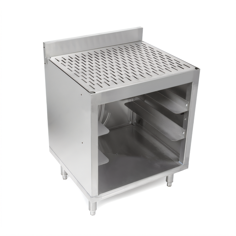 Product image #1 for John Boos Underbar Glass Rack Storage Unit with Drainboard and 3" Backsplash, 24"W x 21"D x 32-1/2"H