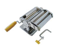 Manual Countertop Pasta Machine with 7-Inch Roller and 2 Cutter Dies
