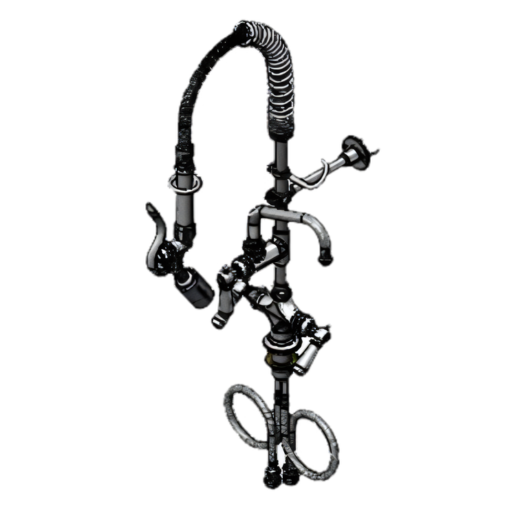 Product image #1 for T&S Brass Mini Pre-Rinse Faucet Unit, Dual Temperature, 6-Inch Swing Nozzle, Deck Mount