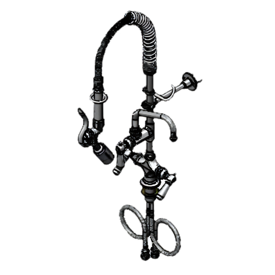 Product image #1 for T&S Brass Mini Pre-Rinse Faucet Unit, Dual Temperature, 6-Inch Swing Nozzle, Deck Mount