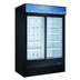 Thumbnail image #1 for Black Diamond 2-Section Glass Door Merchandiser Refrigerator, 47 Cu. Ft., Black