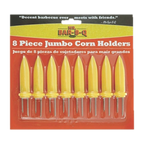 Thumbnail image #1 for Chef Master Mr. Bar-B-Q 02045YA Jumbo Corn Skewers, Set of 8 Case of 12