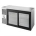 Thumbnail image #1 for True 60-Inch Two-Section Back Bar Cooler with Sliding Glass Doors and Stainless Steel Top