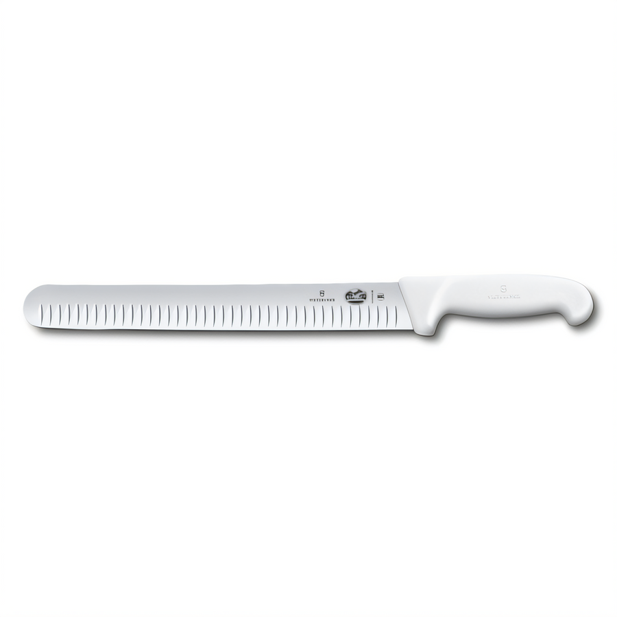 Product image #1 for Victorinox Fibrox HACCP 12-Inch Granton Slicer Knife with White Fibrox Handle