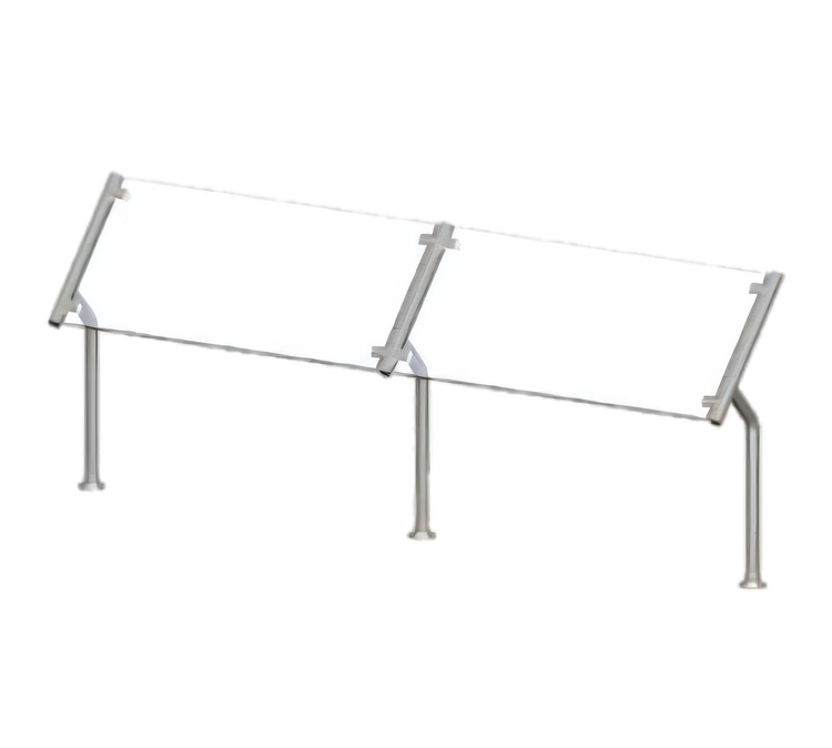 Product image #1 for Vollrath Contemporary 5-Well Single-Sided Buffet Breath Guard for Drop-Ins and Non-Stainless Steel Countertops