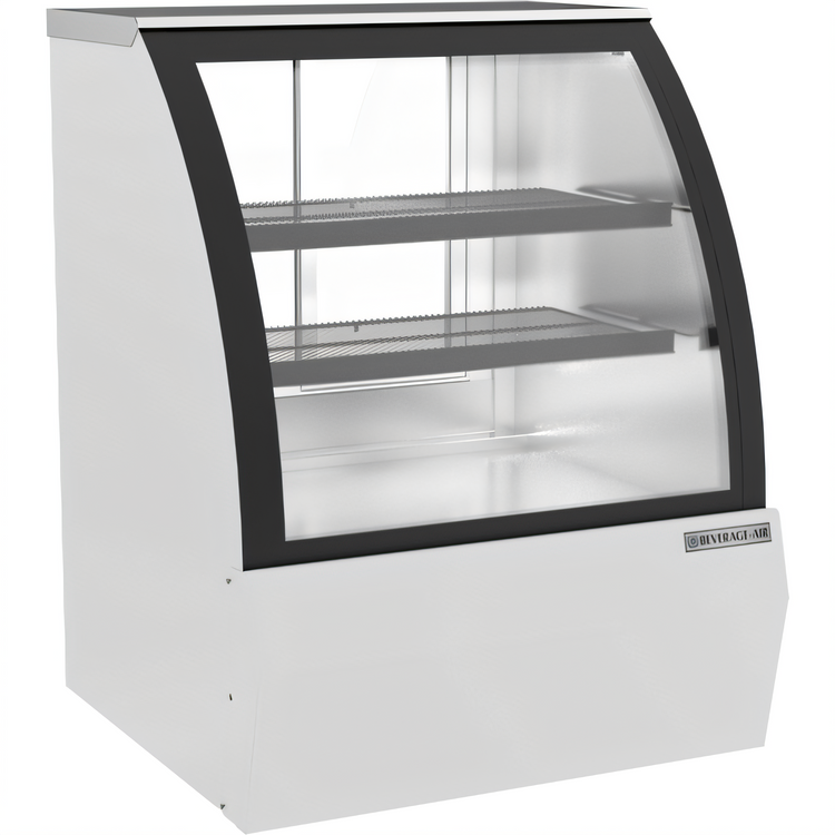 Product image #1 for Beverage-Air 37-1/4-Inch Open Food Rated Refrigerated Deli Case with Curved Glass, White, 10 Cu. Ft.
