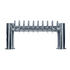 Thumbnail image #1 for Micro Matic USA METRO-H-10PSSA Countertop H-Style 2-Column 10-Faucet Air-Cooled Draft Tower, Polished Stainless Steel