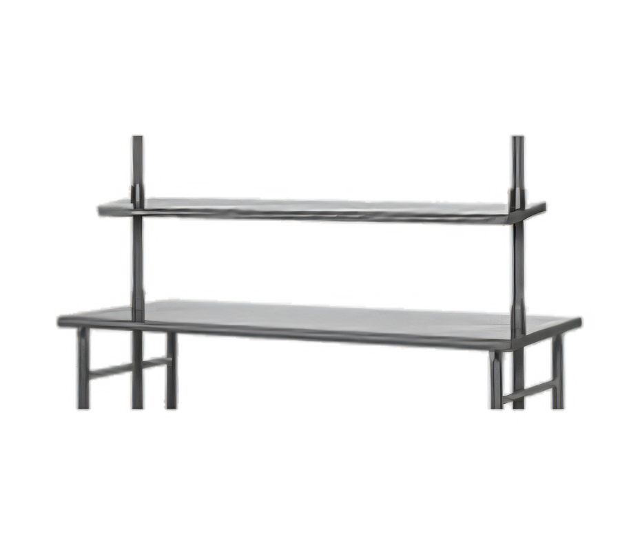 Product image #1 for Eagle Group 132-Inch Table Mounted Rack Shelf, 12-Inch Wide, 16-Gauge 304 Stainless Steel