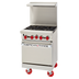 Thumbnail image #1 for American Range 24-Inch Green Flame Commercial Gas Range with 12-Inch Left Griddle, 2 Open Burners, and Space Saver Oven