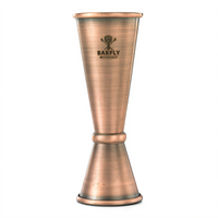 Barfly Japanese Style 1 oz. x 2 oz. Stainless Steel Jigger with Internal Marking Lines, Antique Copper-Plated Finish