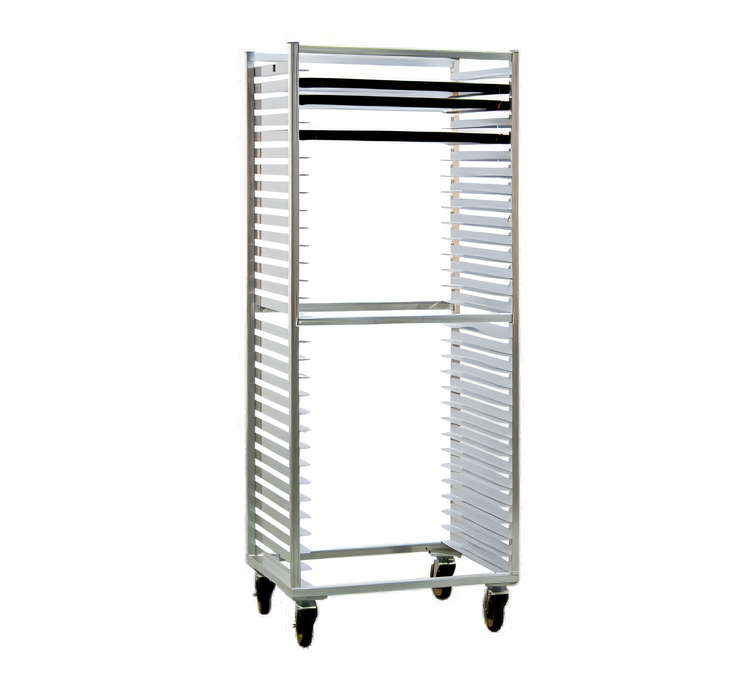 Product image #1 for New Age Mobile Full-Height Side-Loading Aluminum Bun Pan Rack, 30-Pan Capacity