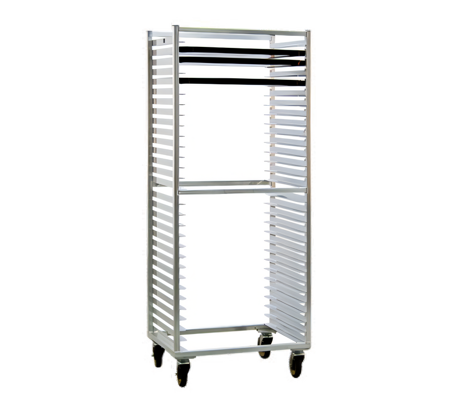Product image #1 for New Age Mobile Full-Height Side-Loading Aluminum Bun Pan Rack, 30-Pan Capacity