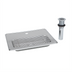 Thumbnail image #1 for T&S Brass 18 Gauge Stainless Steel Drop-In Drip Pan with Grid and 1-1/4 Inch Drain