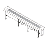 Dinex DXIESSB18 18 ft. Slat Belt Motorized Tray Make-Up Conveyor