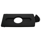 Thumbnail image #1 for Rubbermaid Commercial Products Slim Jim 2007893 Bottles/Cans Recycling Station Lid Insert, Hinged, Black, Fits 23-Gallon Containers