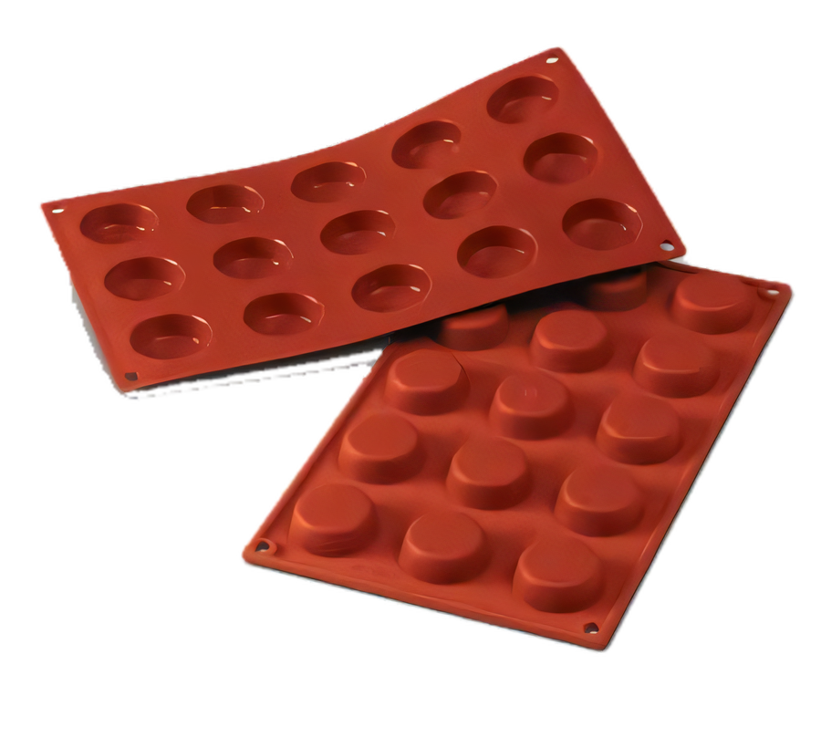 Product image #1 for Silikomart Silicone Flan Mold, 15-Section, 7 x 11-3/4 Inch