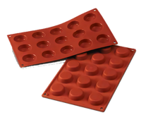 Silikomart Silicone Flan Mold, 15-Section, 7 x 11-3/4 Inch