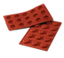 Thumbnail image #1 for Silikomart Silicone Flan Mold, 15-Section, 7 x 11-3/4 Inch