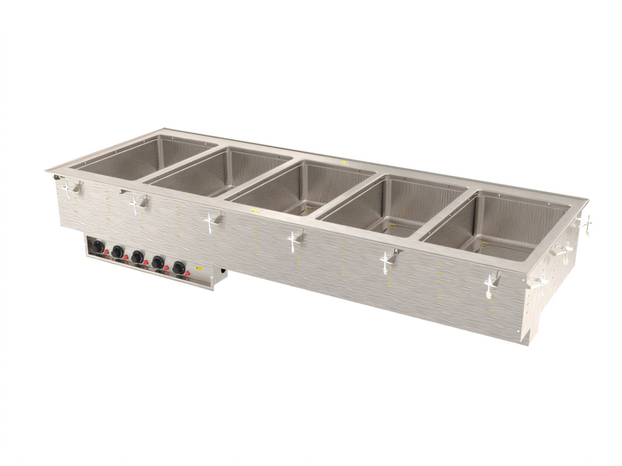 Product image #1 for Vollrath Five-Well Drop-In Hot Food Well Unit with Five 12" x 20" Marine-Grade Stainless Steel Wells