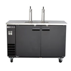 Thumbnail image #1 for Maxximum Maxx Cold MXBD60-2BHC 60-Inch Commercial Keg Cooler, 2-Keg Capacity, Dual Draft Towers, Black Exterior
