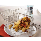 Thumbnail image #1 for American Metalcraft MSQBSKT Square Stainless Steel Serving Fry Basket, 5 x 5 x 3 Inches Case of 48
