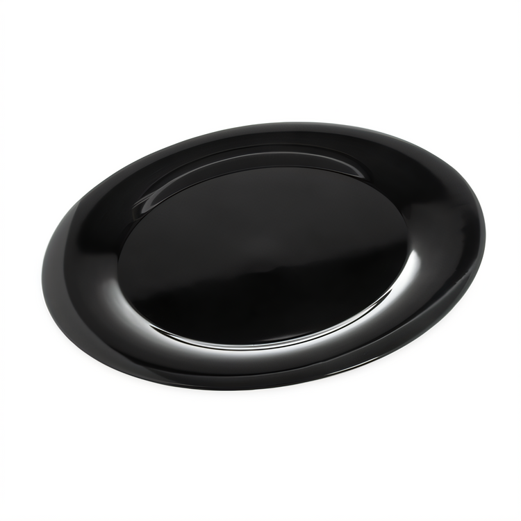 Product image #1 for Displayware Palette Designer 19-Inch Round Wide Rim Melamine Platter, Black