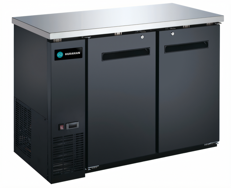 Product image #1 for Hurakan by Equip.me 48-Inch Narrow Back Bar Refrigerator with 2 Solid Doors, 11.2 Cu. Ft.