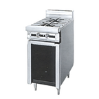 Thumbnail image #1 for Jade Range (Middleby) Titan JTRH-2 18-Inch Natural Gas Heavy-Duty Range with 2 Open Burners and Cabinet Base
