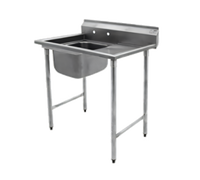 Eagle Group 412 Series 1-Compartment Commercial Sink with Right Drainboard, 38-7/8 Inch x 27-1/2 Inch, 430 Stainless Steel