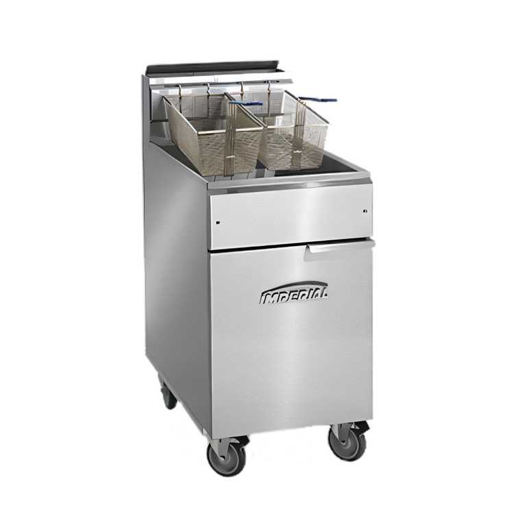 Product image #1 for Imperial 75 lb Open Pot Gas Floor Fryer with Snap Action Thermostat