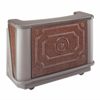 Cambro Cambar Large Designer Decor Portable Bar with 80 lb Center Ice Sink and 7-Bottle Speed Rail, Carmel