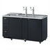 Thumbnail image #1 for Turbo Air Super Deluxe Club Top Beer Dispenser, 3 Half-Barrel Capacity, 2 Columns, Black Laminated Exterior, 115V