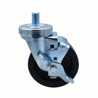 BK Resources 4SBR-5ST-LDP-TLB Shelf Casters & Leveling Feet